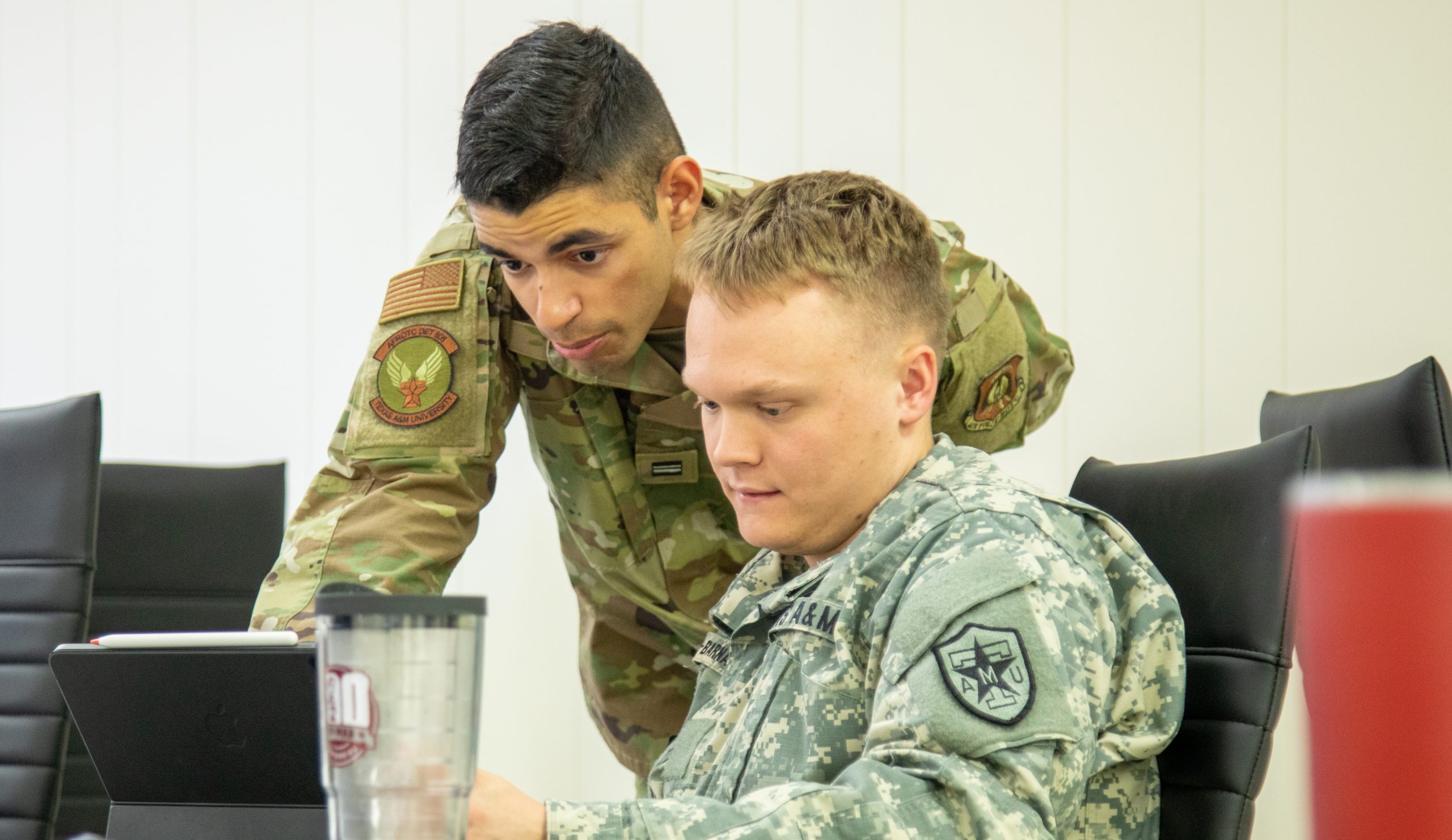 Cadets work on cyber studies