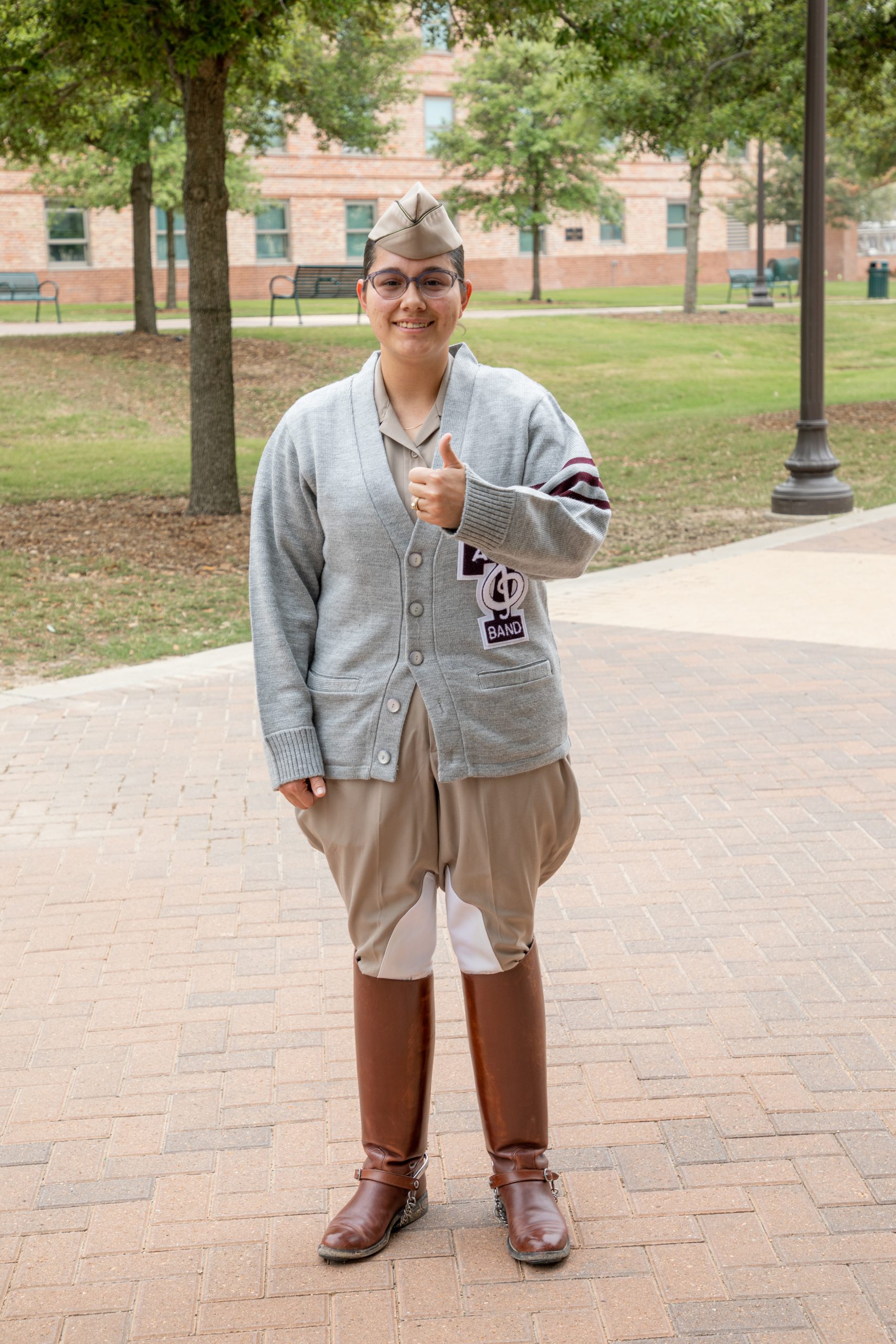 Cora Schell '23 poses on the Quad