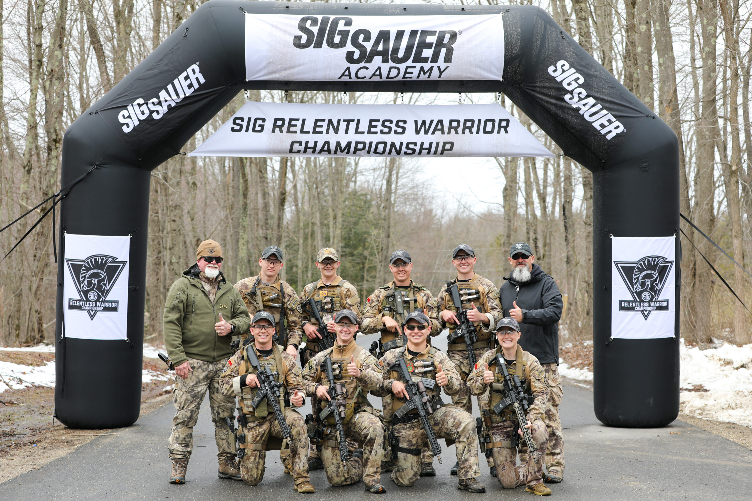 CCMU team at the entrance of Sig Sauer Relentless Warrior Championship.
